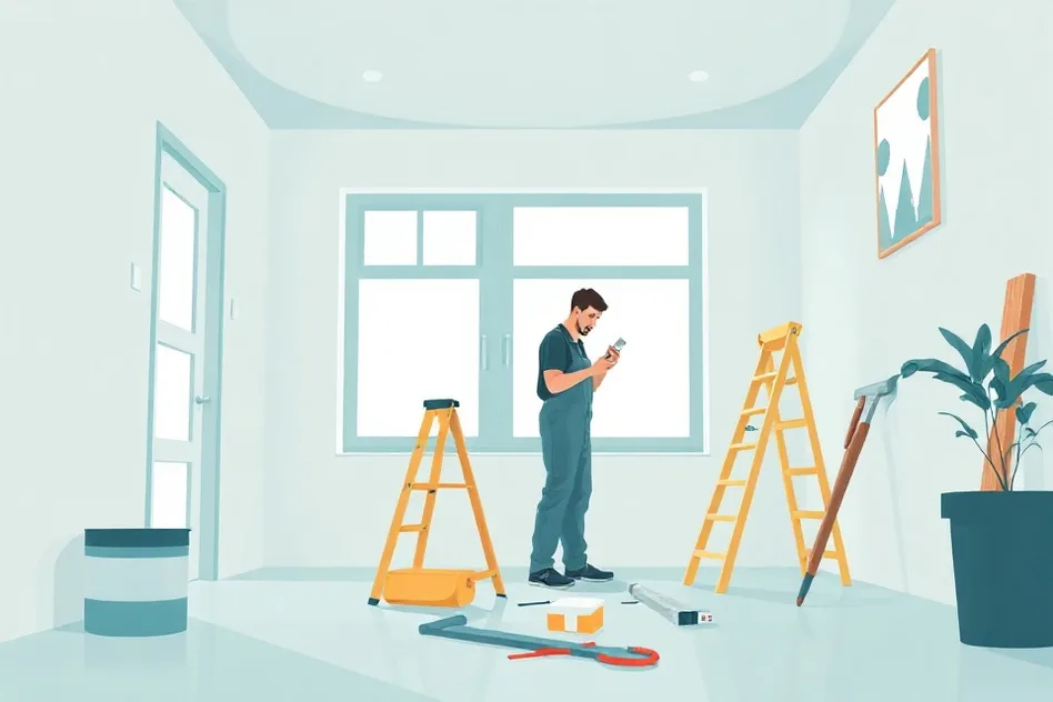 Intérieur rénové après travaux de peinture à Dreux